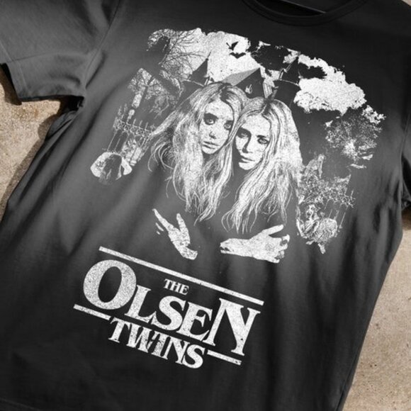 The Olsen Twins Horror Parody Pop Culture Graphic Fan Meme Statement Tee 159 - Picture 2 of 5